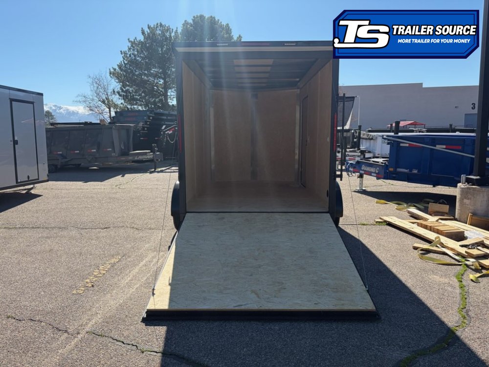 7x12 Look ST DLX Enclosed Cargo Trailer - 7'0" Interior - 7K GVWR - .080 PolyCor, Black Out Package, Rear Spoiler w/ Load Lights