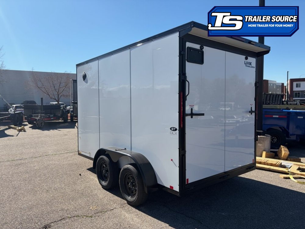7x12 Look ST DLX Enclosed Cargo Trailer - 7'0" Interior - 7K GVWR - .080 PolyCor, Black Out Package, Rear Spoiler w/ Load Lights
