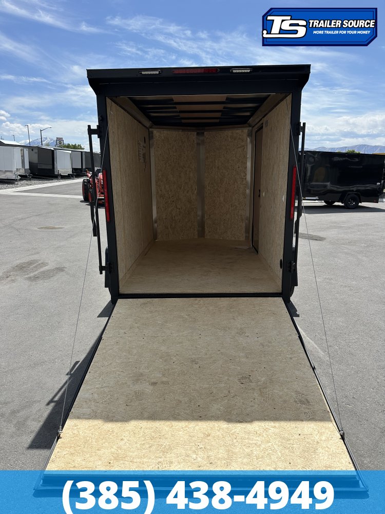 6x10 Look ST DLX Enclosed Cargo Trailer - 6'6" Interior - 3.5K GVWR - .080 PolyCor, Black Out Package, Rear Spoiler w/ Load Lights