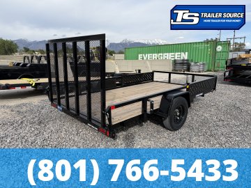 7x12 Sure-Trac Tube Top ATV Utility Trailer - 3.5K GVWR - Ramp Gate, Side Ramps
