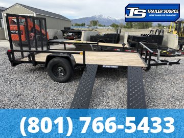 7x12 Sure-Trac Tube Top ATV Utility Trailer - 3.5K GVWR - Ramp Gate, Side Ramps