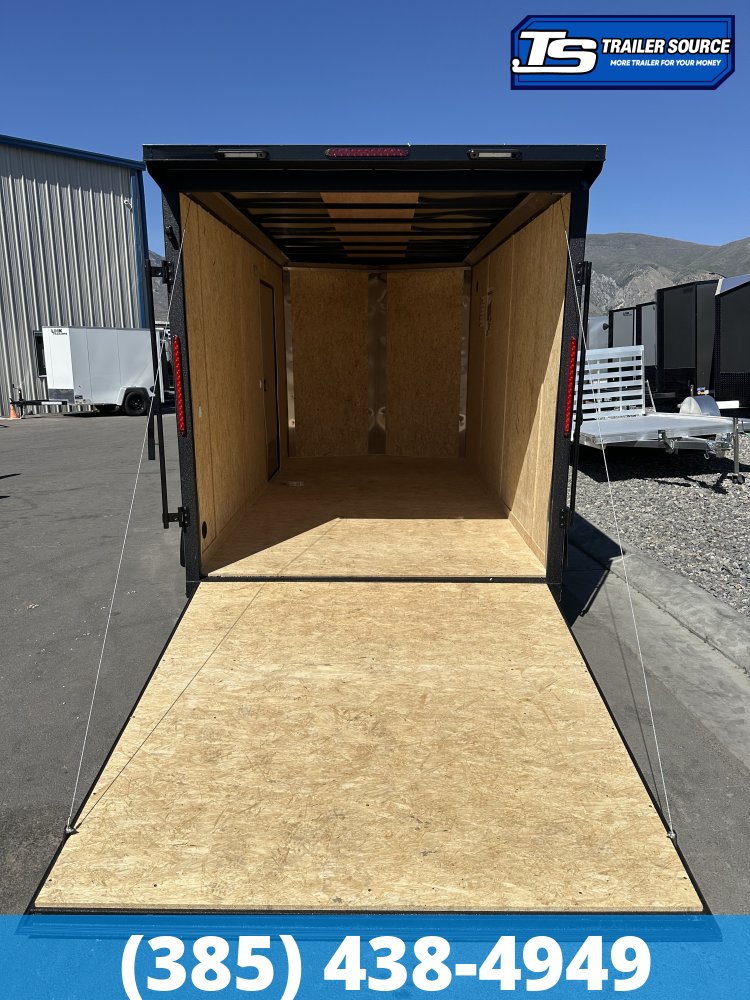 7x14 Look ST DLX Enclosed Cargo Trailer - 7'0" Interior - 7K GVWR - .080 PolyCor, Black Out Package, Rear Spoiler w/ Load Lights