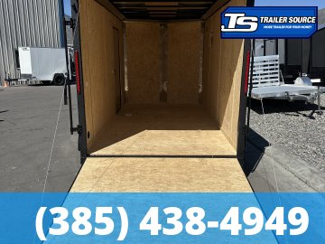 7x14 Look ST DLX Enclosed Cargo Trailer - 7'0" Interior - 7K GVWR - .080 PolyCor, Black Out Package, Rear Spoiler w/ Load Lights
