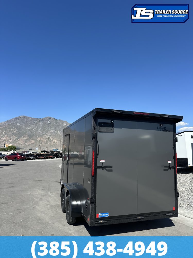 7x14 Look ST DLX Enclosed Cargo Trailer - 7'0" Interior - 7K GVWR - .080 PolyCor, Black Out Package, Rear Spoiler w/ Load Lights