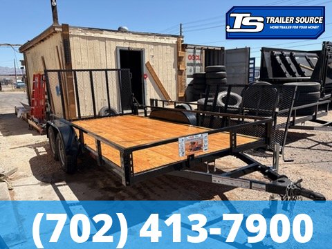 7x16 Echo EA-16-15T Utility Trailer - 7K GVWR - Tire Chocks