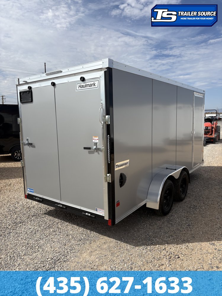 7x16 Haulmark Transport Enclosed Cargo Trailer - 7'0" Interior - 7K GVWR - .080 PolyCor, Translucent Roof