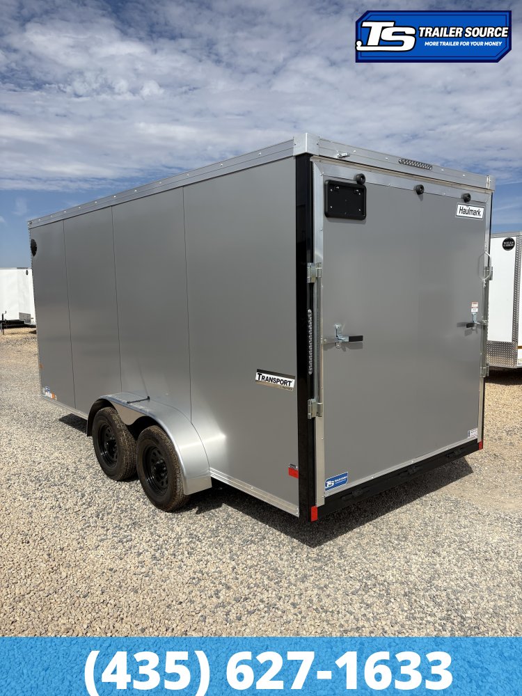 7x16 Haulmark Transport Enclosed Cargo Trailer - 7'0" Interior - 7K GVWR - .080 PolyCor, Translucent Roof