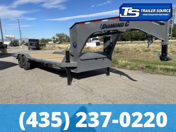 8.5x24 Diamond C HXD-GN 210 Gooseneck Wide Body w/ Drive Over Fenders Tilt