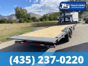 8.5x24 Diamond C HXD-GN 210 Gooseneck Wide Body w/ Drive Over Fenders Tilt Trailer - 23K GVWR - 18 Ply Tires, ABS Brakes, Hydraulic Jack(s)