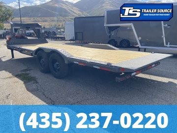 8.5x24 Diamond C HXD-GN 210 Gooseneck Wide Body w/ Drive Over Fenders Tilt Trailer - 23K GVWR - 18 Ply Tires, ABS Brakes, Hydraulic Jack(s)