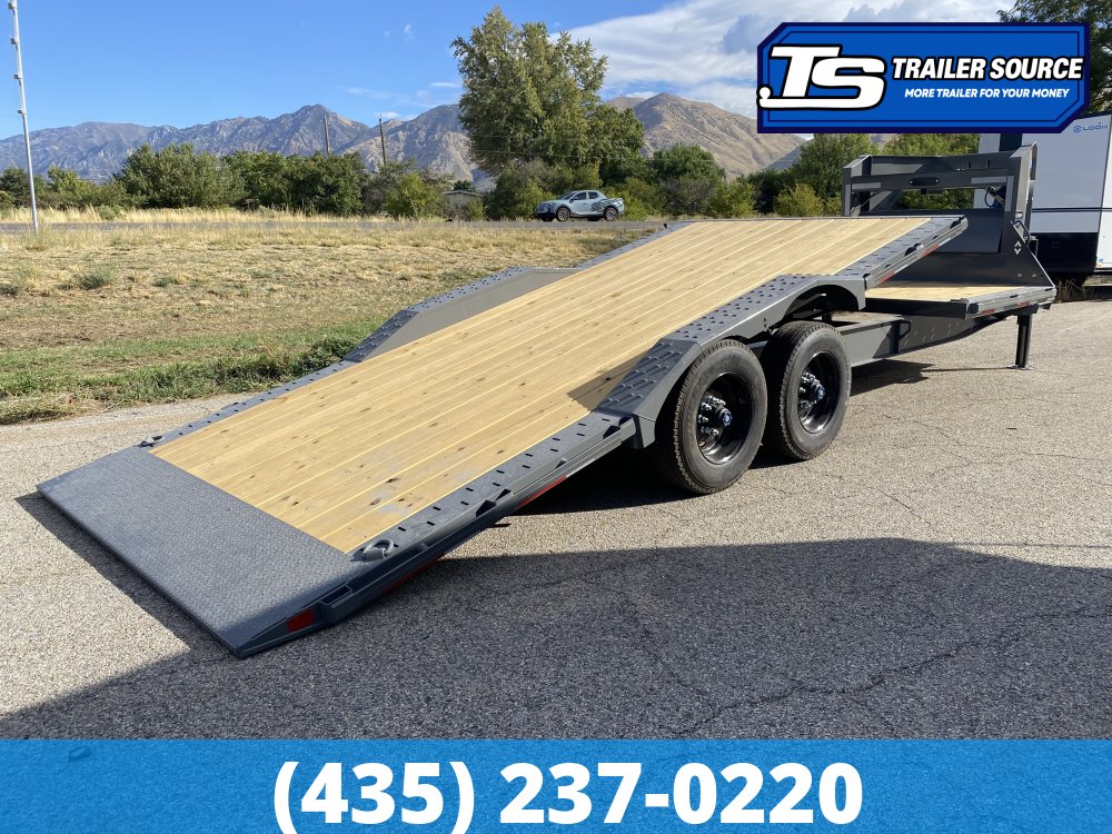 8.5x24 Diamond C HXD-GN 210 Gooseneck Wide Body w/ Drive Over Fenders Tilt Trailer - 23K GVWR - 18 Ply Tires, ABS Brakes, Hydraulic Jack(s)