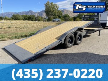8.5x24 Diamond C HXD-GN 210 Gooseneck Wide Body w/ Drive Over Fenders Tilt Trailer - 23K GVWR - 18 Ply Tires, ABS Brakes, Hydraulic Jack(s)