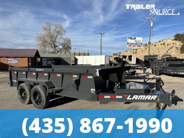 7x14 Lamar DT Telescopic 24" Sides 14K Dump Trailer