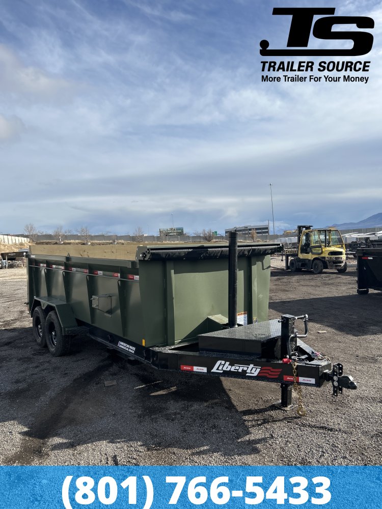 7x16 Liberty LD Dump Trailer - 40" Sides - 15.4K GVWR -