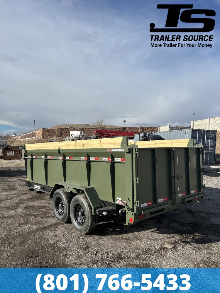 7x16 Liberty LD Dump Trailer - 40" Sides - 15.4K GVWR -