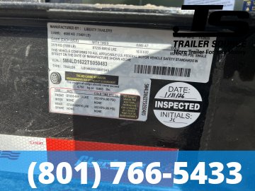 7x16 Liberty LD Dump Trailer - 40" Sides - 15.4K GVWR -