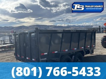 7x14 Lamar DT Dump Trailer - 48" Sides - 14K GVWR - Stabilizer Jacks, Telescopic