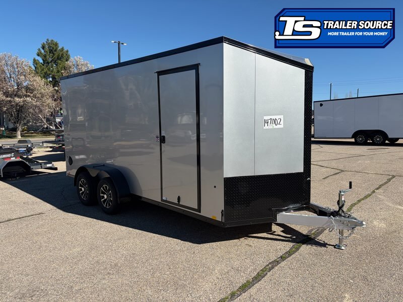 7x16 Look Vision Enclosed Car Hauler Trailer - 7'0" Interior - 7K GVWR - Alloy Wheels, Black Out Package