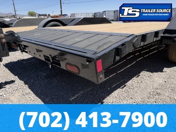 7x18 Liberty LC Flatbed Car Hauler Trailer - 7K GVWR - Slide Out Ramps