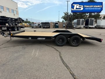 7x20 Liberty LC Flatbed Car Hauler Trailer - 10K GVWR - Slide Out Ramps