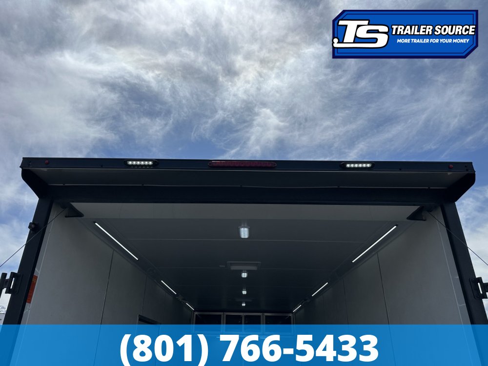 8.5x24 Look Vision Circuit Edition Enclosed Race Car Hauler Trailer - 7'6" Interior - 10K GVWR - .080 PolyCor, 48" Side Door, Alloy Wheels, Battery, D-Rings, Lower Cabinet, Power T
