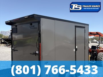 6x10 Look ST DLX Enclosed Cargo Trailer - 6'6" Interior - 3.5K GVWR - .080 PolyCor, Black Out Package, Ramp Door, Rear Spoiler w/ Load Lights