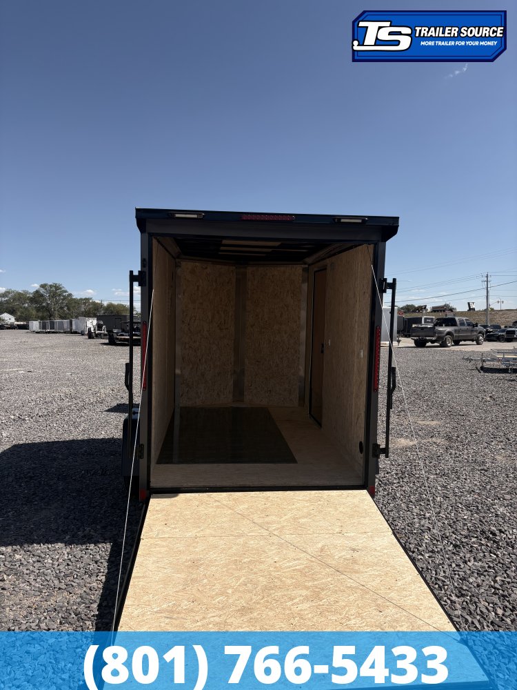 6x10 Look ST DLX Enclosed Cargo Trailer - 6'6" Interior - 3.5K GVWR - .080 PolyCor, Black Out Package, Ramp Door, Rear Spoiler w/ Load Lights