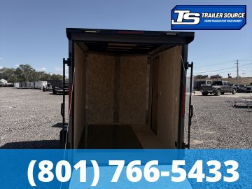 6x10 Look ST DLX Enclosed Cargo Trailer - 6'6" Interior - 3.5K GVWR - .080 PolyCor, Black Out Package, Ramp Door, Rear Spoiler w/ Load Lights