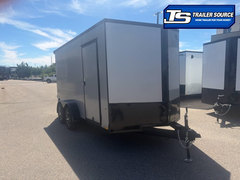 7x14 Look Element Elite Enclosed Car Hauler Trailer - 7K GVWR - .080 PolyCor, Alloy Wheels, Black Out Package, Finished Interior, Rear Spoiler w/ Load Lights, Rubber Coin Floor