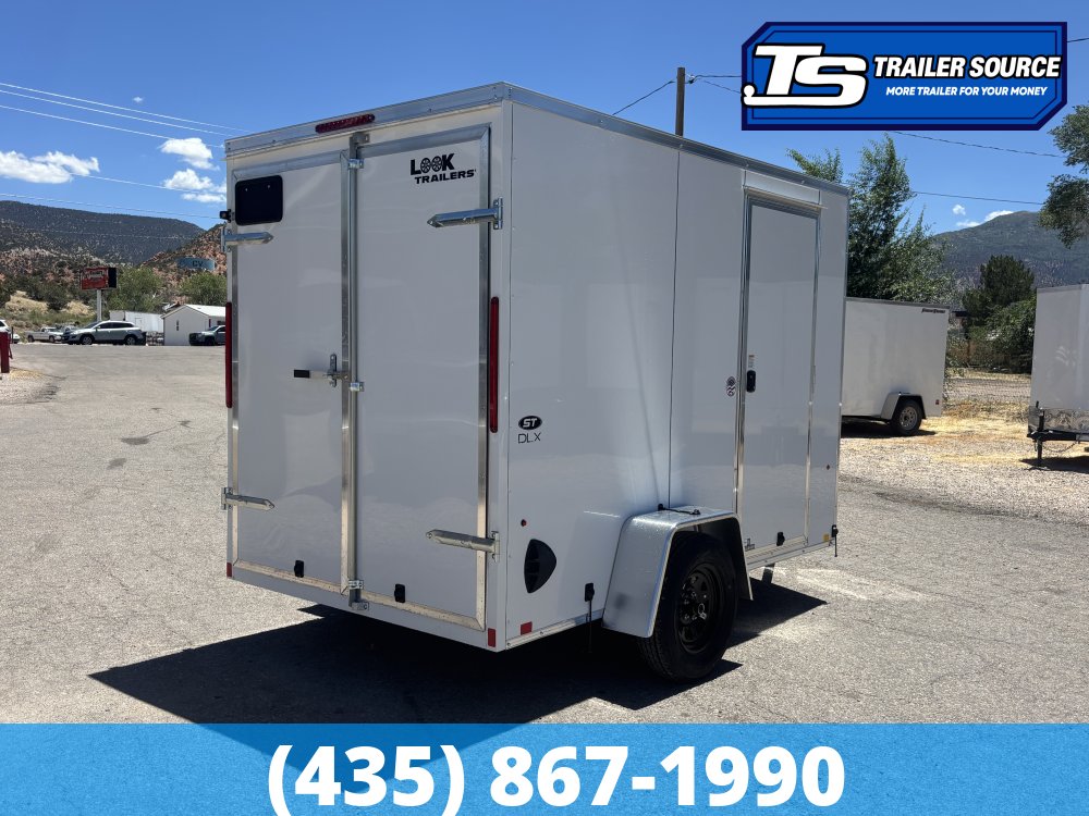 6x10 Look ST DLX Enclosed Cargo Trailer - 6'6" Interior - 3.5K GVWR - .080 PolyCor, Barn Doors