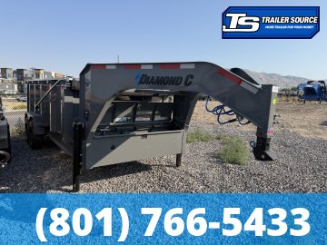 7x16 Diamond C LPT-GN 210 Gooseneck Dump Trailer - 44" Sides - 23K GVWR - Hydraulic Jack(s)