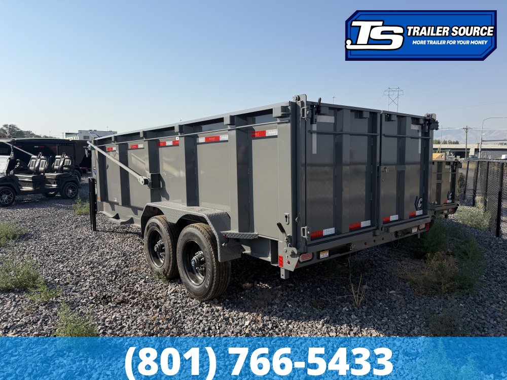 7x16 Diamond C LPT-GN 210 Gooseneck Dump Trailer - 44" Sides - 23K GVWR - Hydraulic Jack(s)