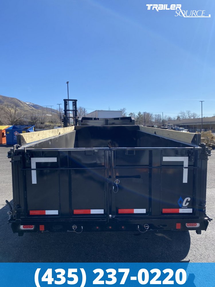 7x16 Diamond C LPT-GN Telescopic Dump Gooseneck 24K 32" Sides Dump