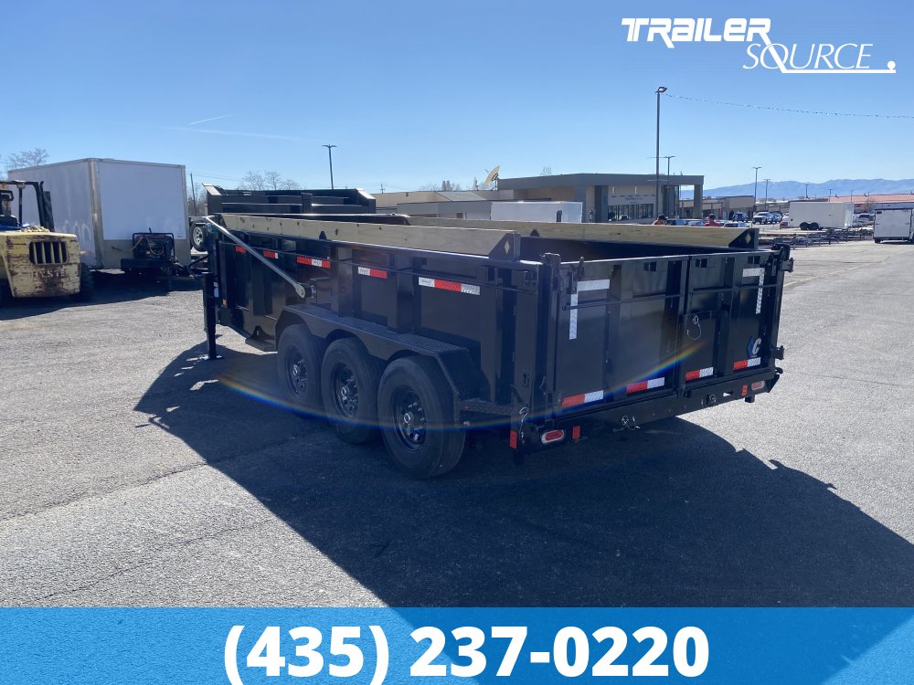 7x16 Diamond C LPT-GN Telescopic Dump Gooseneck 24K 32" Sides Dump