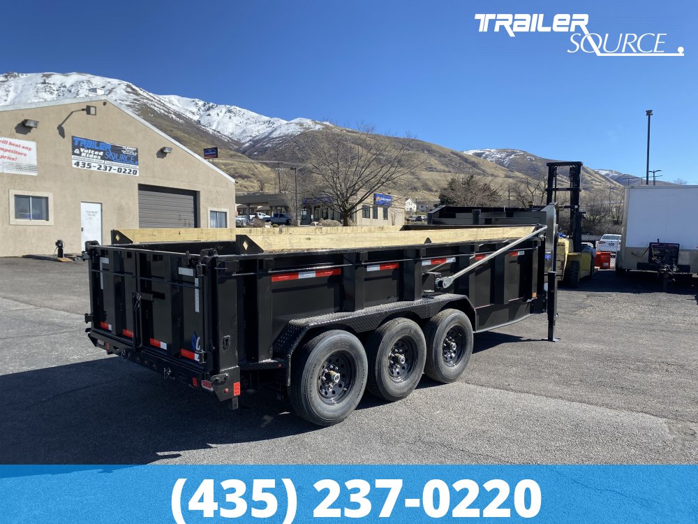 7x16 Diamond C LPT-GN Telescopic Dump Gooseneck 24K 32" Sides Dump