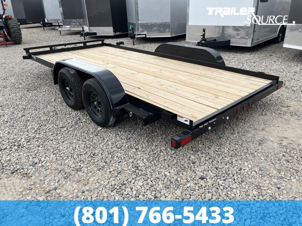 7x16 Top Hat Car Hauler 7K  Flatbed Car Hauler