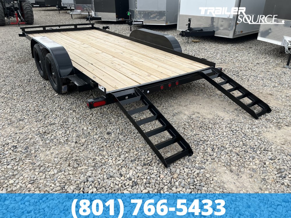 7x16 Top Hat Car Hauler 7K  Flatbed Car Hauler