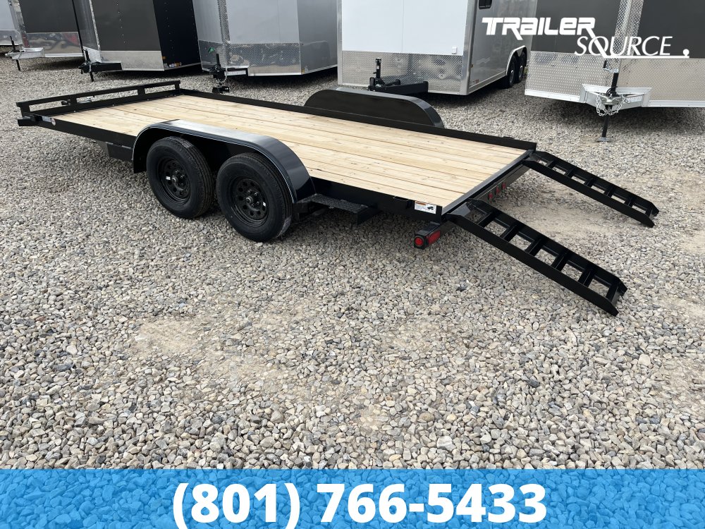 7x16 Top Hat Car Hauler 7K  Flatbed Car Hauler