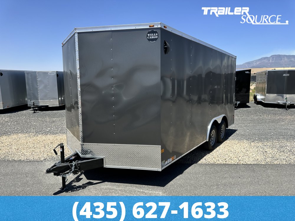 8.5x16 Wells Cargo Fast Trac Deluxe 7'0" Interior 7K Tandem Axle Enclosed Cargo