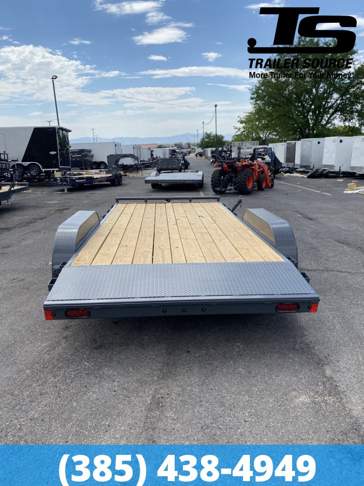 7x16 Lamar CE Flatbed Car Hauler Trailer - 7K GVWR