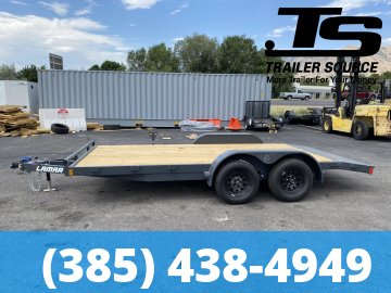 7x16 Lamar CE Flatbed Car Hauler Trailer - 7K GVWR