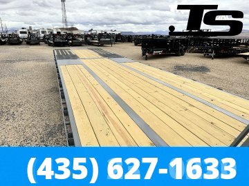 8.5x32 Diamond C FMAX-HDT 212 Gooseneck Hydraulic Dovetail Equipment Trailer -  25.9K GVWR - HDSS Suspension, Hydraulic Jack(s)