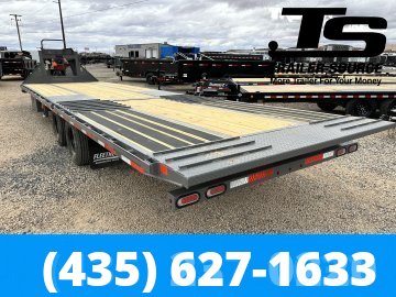 8.5x32 Diamond C FMAX-HDT 212 Gooseneck Hydraulic Dovetail Equipment Trailer -  25.9K GVWR - HDSS Suspension, Hydraulic Jack(s)