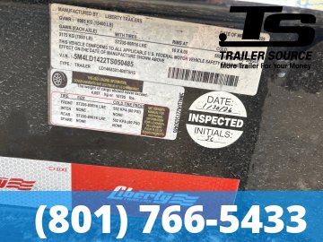 7x14 Liberty LD Dump Trailer - 40" Sides - 15.4K GVWR -