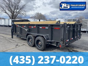 7x16 Diamond C LPT-GN 208 Gooseneck Dump Trailer - 32" Sides - 18K GVWR - Board Brackets, Hydraulic Jack(s)