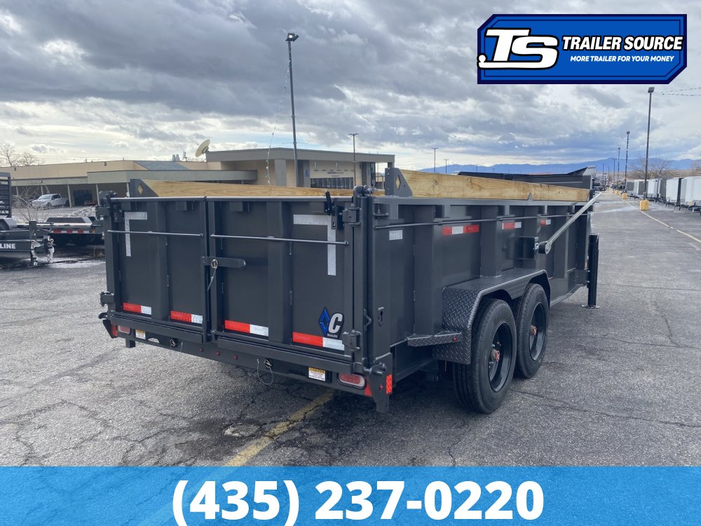 7x16 Diamond C LPT-GN 208 Gooseneck Dump Trailer - 32" Sides - 18K GVWR - Board Brackets, Hydraulic Jack(s)