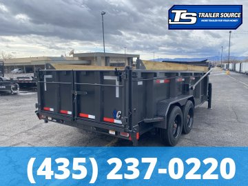 7x16 Diamond C LPT-GN 208 Gooseneck Dump Trailer - 32" Sides - 18K GVWR - Board Brackets, Hydraulic Jack(s)