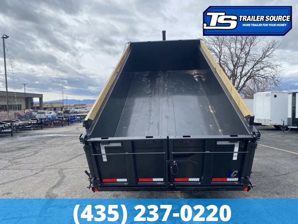 7x16 Diamond C LPT-GN 208 Gooseneck Dump Trailer - 32" Sides - 18K GVWR - Board Brackets, Hydraulic Jack(s)