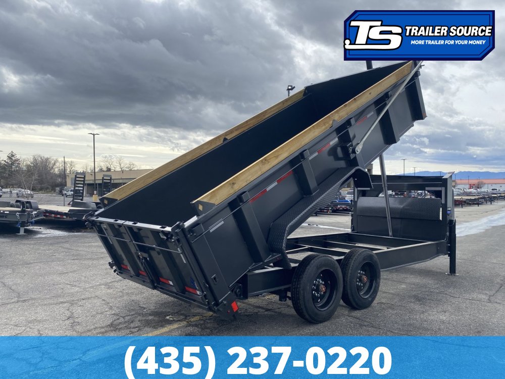 7x16 Diamond C LPT-GN 208 Gooseneck Dump Trailer - 32" Sides - 18K GVWR - Board Brackets, Hydraulic Jack(s)