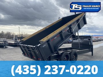 7x16 Diamond C LPT-GN 208 Gooseneck Dump Trailer - 32" Sides - 18K GVWR - Board Brackets, Hydraulic Jack(s)